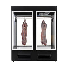 Lade das Bild in den Galerie-Viewer, Kühlschrank LAMBY 2-türig schwarz für Fleischpräsentation

