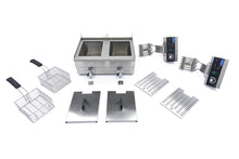 Lade das Bild in den Galerie-Viewer, Maxima Edelstahl und Elektrische Fritteuse mit Wasserhahn 2 x 10L