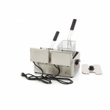 Lade das Bild in den Galerie-Viewer, Maxima Edelstahl und Elektrische Fritteuse 2 x 4L