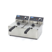 Lade das Bild in den Galerie-Viewer, Maxima Edelstahl und Elektrische Fritteuse 2 x 6L