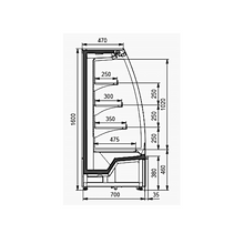 Lade das Bild in den Galerie-Viewer, Wandkühlregal TITAN ECO ASV 070 MT offen steckerfertig