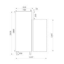 Lade das Bild in den Galerie-Viewer, Tiefkühlschrank STANDARD LINE 1-türig Edelstahl Alu 600 Liter Static rollbar
